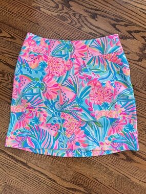 Lilly Pulitzer Tropical Floral Mini Skirt Size 6